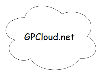 A cloud with the text gpcloud.net written inside
